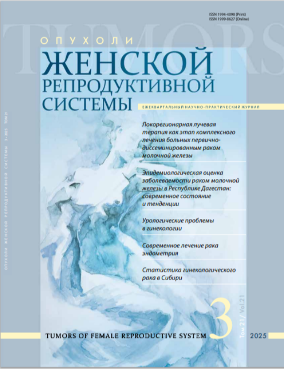 Опухоли женской репродуктивной системы № 3, 2025 год